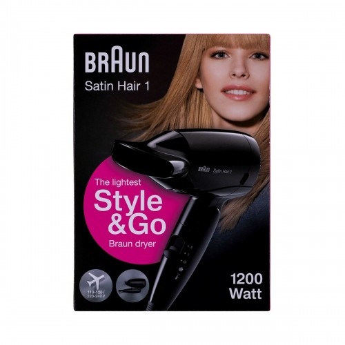 Hairdryer Braun BRHD130E Black 1200 W 1 Piece (1 Unit) image 5