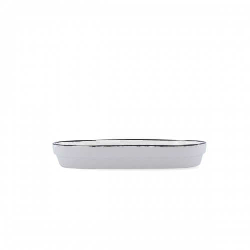 Snack tray Ariane Vital Filo White Black Ceramic Aluminium Oxide 17,3 x 2,6 x 10 cm (8 Units) image 5