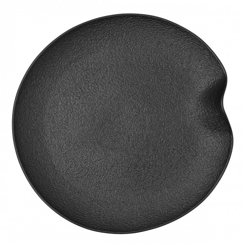 Uzkodu paplāte Bidasoa Fosil Melns Keramika Alumīnija oksīds 31,4 x 31,2 x 4 cm (4 gb.) image 5