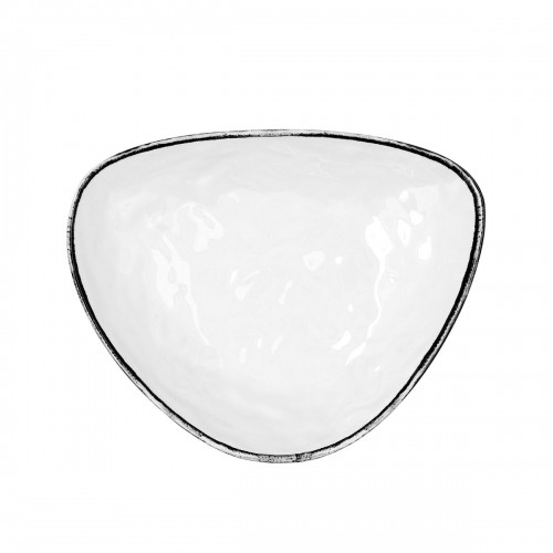 Плоская тарелка Quid Select Filo Белый Чёрный Пластик Треугольный 26 x 21 x 5,9 cm (9 штук) image 5