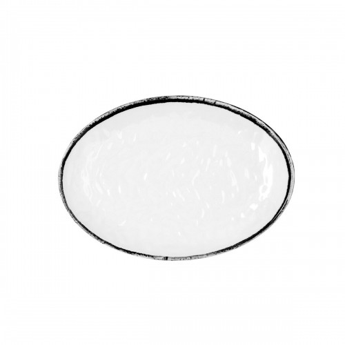 Плоская тарелка Quid Select Filo Белый Чёрный Пластик 21,3 x 15 cm (12 штук) image 5