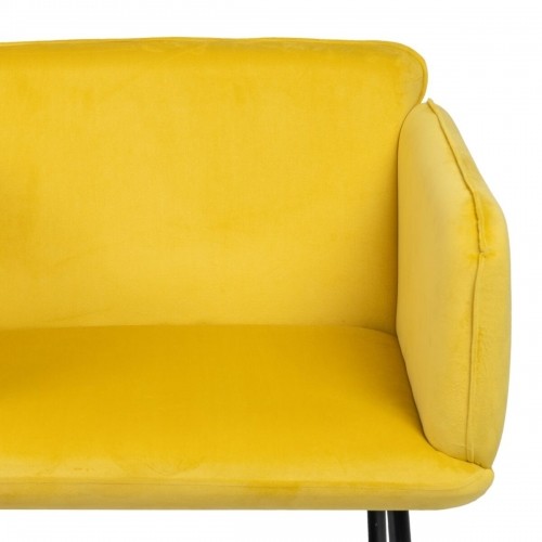Bigbuy Home atzveltnes krēsls Dzeltens Melns 100 % poliesters 76 x 64 x 77 cm image 5
