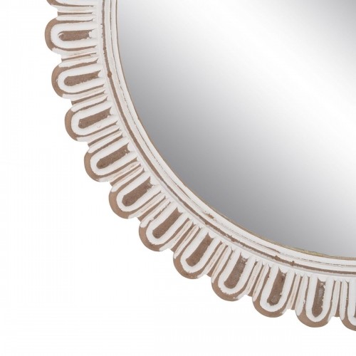 Bigbuy Home Sienas spogulis Balts Stikls Mango koks 73 x 2 x 73 cm image 5