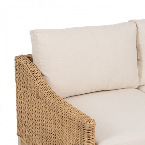 Garden sofa Natural Mango wood Foam Natural Fibre 141 x 86 x 62 cm image 5