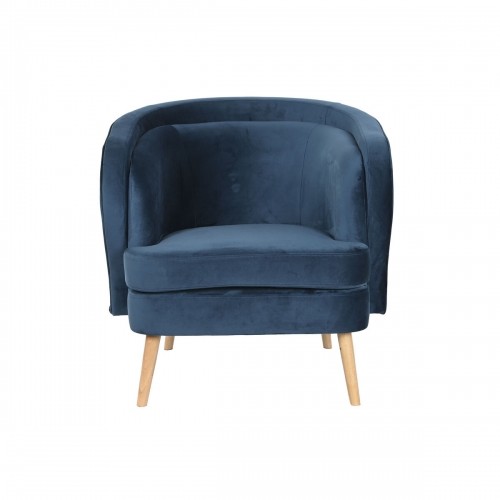 Armchair DKD Home Decor Blue Natural Polyester Velvet Wood Metal 78 x 78 x 78 cm image 5