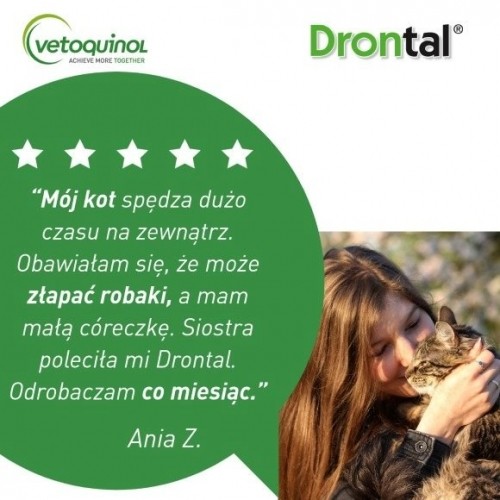 Vetoquinol Drontal tabletki odrobaczające kot 2szt image 5