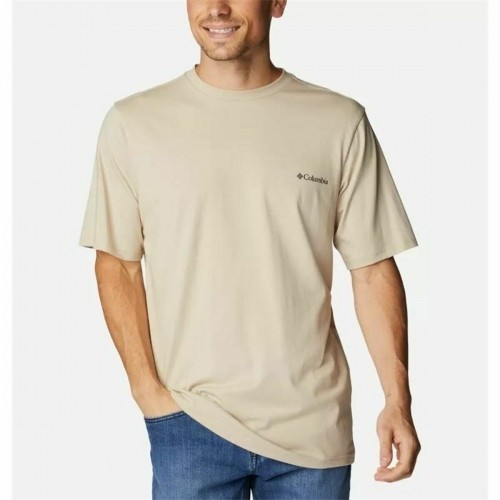 Men’s Short Sleeve T-Shirt Columbia Csc Basic Logo™ Light brown Moutain image 5