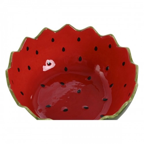 Snack Bowl Home ESPRIT Red Green Stoneware Watermelon 15 x 15 x 6,5 cm image 5