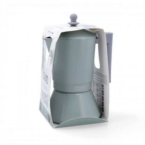 Italian Coffee Pot Quid Ozon Green Metal 9 Cups image 5