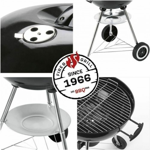 Coal Barbecue with Cover and Wheels Landmann Black 49 x 45 x 73 cm image 5