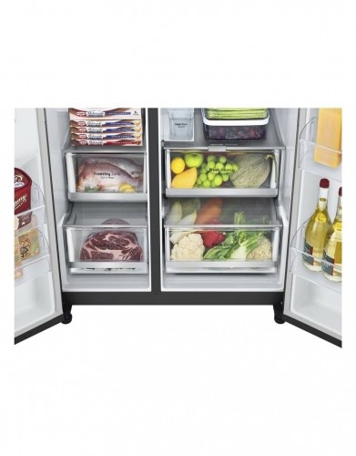 LG InstaView GSGV80EPLL side-by-side refrigerator Freestanding 635 L E Black image 5