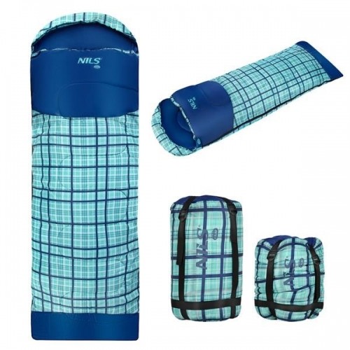 Nils Extreme NILS CAMP sleeping bag NC2009 blue checkered size L. image 5