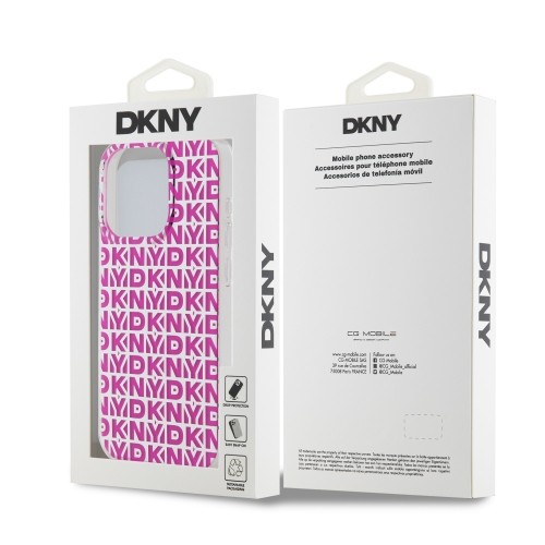 DKNY PC|TPU Repeat Pattern Case for iPhone 15 Pro Max Pink image 5