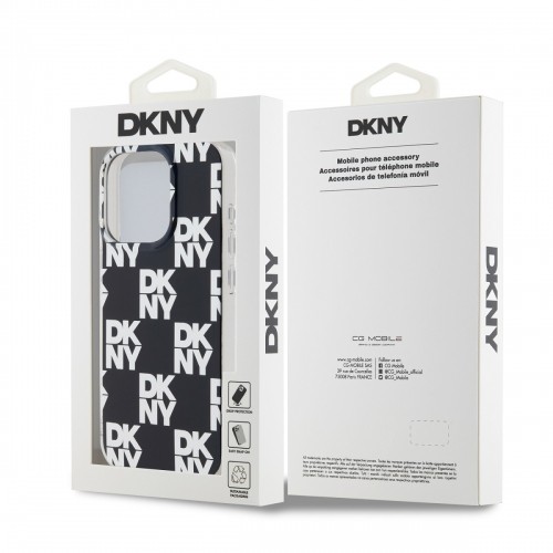 DKNY PC|TPU Checkered Pattern Case for iPhone 14 Pro Max Black image 5