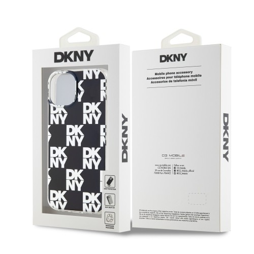 DKNY PC|TPU Checkered Pattern Case for iPhone 14 Black image 5