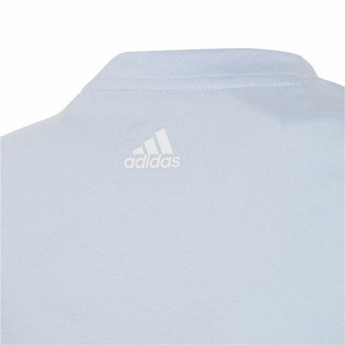 Child's Short Sleeve T-Shirt Adidas Linear Logo Blue image 5