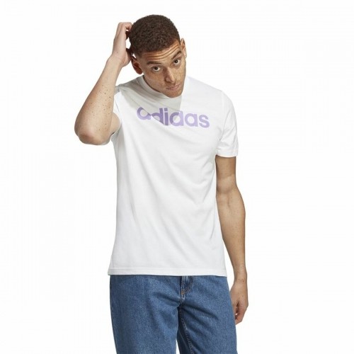 Men’s Short Sleeve T-Shirt Adidas Essentials White image 5