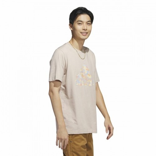 Vīriešu Krekls ar Īsām Piedurknēm Adidas Bēšs Kamuflāža image 5