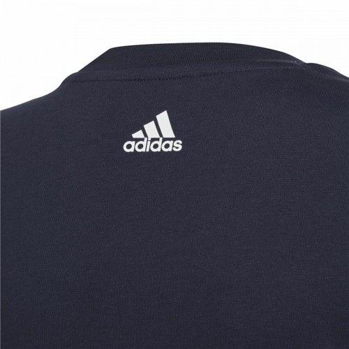 Child's Short Sleeve T-Shirt Adidas Essentials Dark blue image 5