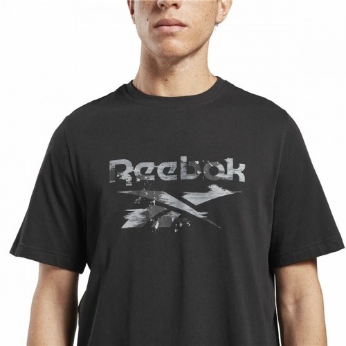 Vīriešu Krekls ar Īsām Piedurknēm Reebok Indentity Modern Camo Melns Kamuflāža image 5