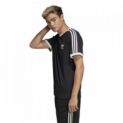 Men’s Short Sleeve T-Shirt Adidas 3 stripes Black image 5