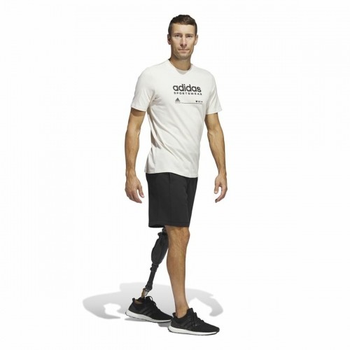 Men’s Short Sleeve T-Shirt Adidas Lounge White image 5