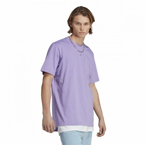 Men’s Short Sleeve T-Shirt Adidas All Szn Purple image 5