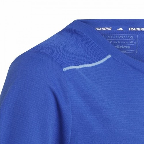 Child's Short Sleeve T-Shirt Adidas Aeroready Blue image 5