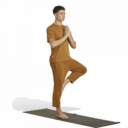 Vīriešu Krekls ar Īsām Piedurknēm Adidas Yoga Base Brūns image 5