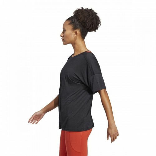 Sieviešu Krekls ar Īsām Piedurknēm Adidas Studio Oversized Melns image 5