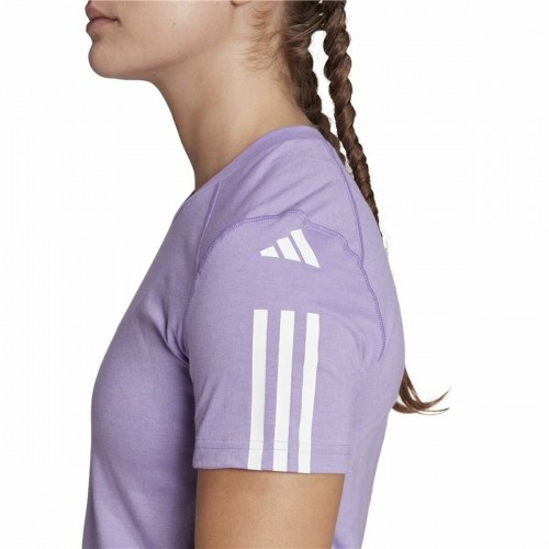 Women’s Short Sleeve T-Shirt Adidas Essentials Plum Lilac image 5