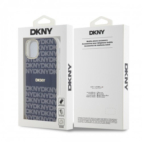 DKNY PC|TPU Repeat Pattern Tonal Stripe Magsafe Case for iPhone 11 Blue image 5