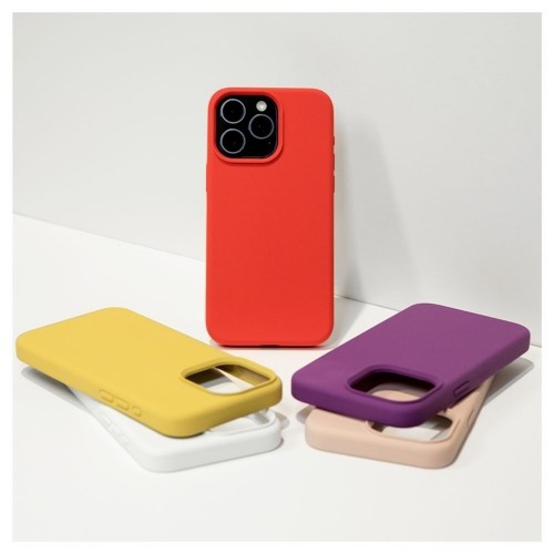 Evelatus Premium Mīksta pieskāriena silikona aizmugures maks-apvalks priekš iPhone 15 Pro Sarkana image 5