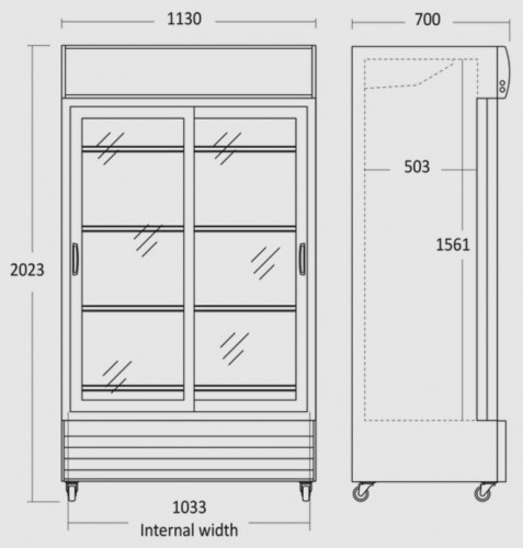 Showcase refrigerator Scandomestic SD1002BSLE image 5