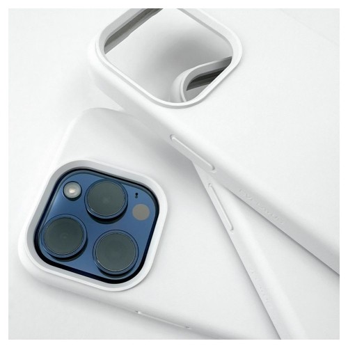 Evelatus Premium Mīksta pieskāriena silikona aizmugures maks-apvalks priekš iPhone 15 Pro Balta image 5