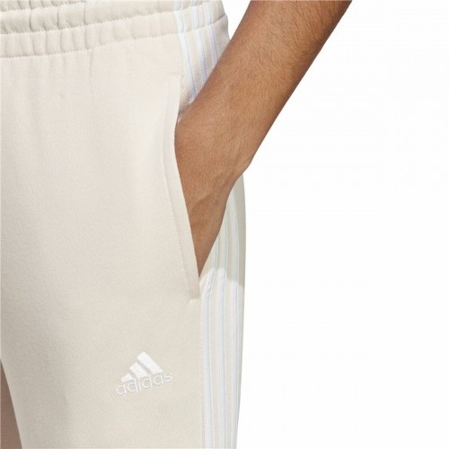 Long Sports Trousers Adidas Essentials 3 Stripes Beige Lady image 5