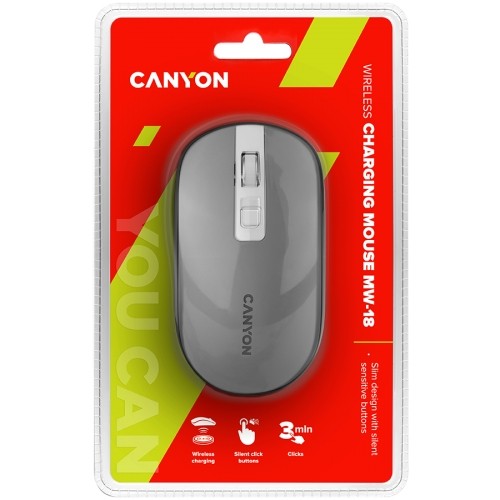 CANYON mouse MW-18 Wireless Charge Dark Grey image 5