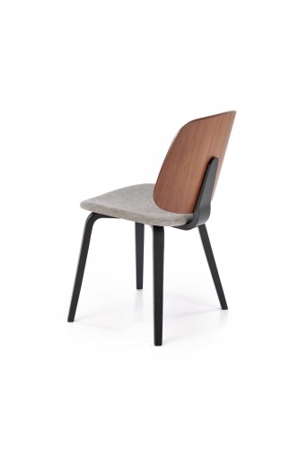 Halmar K563 chair, walnut / grey / black image 5