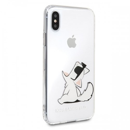 Karl Lagerfeld KLHCPXCFNRC Fun Choupette Cover Silikona Aizsargapvalks Priekš Apple iPhone X | XS Caurspīdīgs image 5