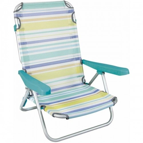 Folding Chair with Headrest 80 x 65 x 45 cm Multi-position Striped image 5