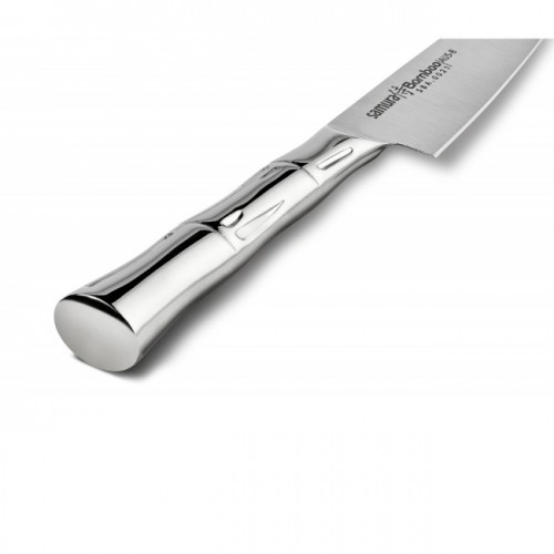 Samura BAMBOO Универсальный кухонный нож 5"/125mm из AUS 8 Японской стали 59 HRC image 5
