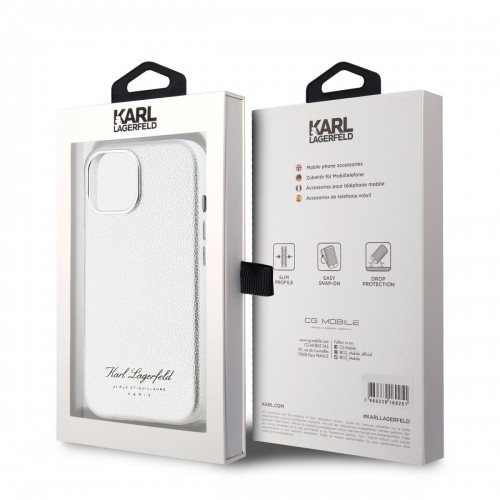Karl Lagerfeld Grained PU Hotel RSG Case for iPhone 15 Grey image 5