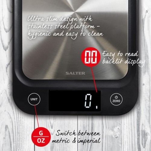 Salter 1068 BKEU16 Ultra Slim Kitchen Scale image 5