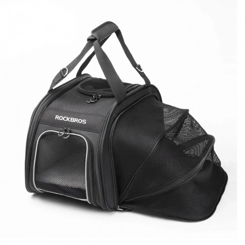 Rockbros 30140028001 transport bicycle bag for cats and dogs - black image 5