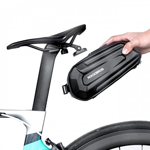 Rockbros B69 bicycle saddle bag 1.7l with easy release system - black image 5