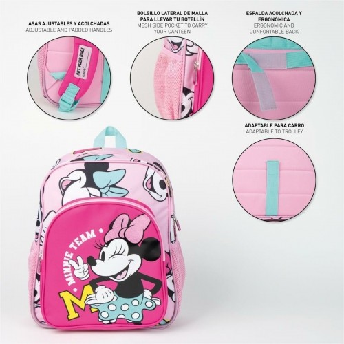 Школьный рюкзак Minnie Mouse Фуксия 31 x 12 x 38 cm image 5