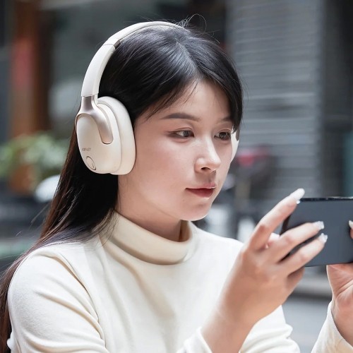 Acefast H2 on-ear wireless Bluetooth 5.3 ANC headphones - beige image 5