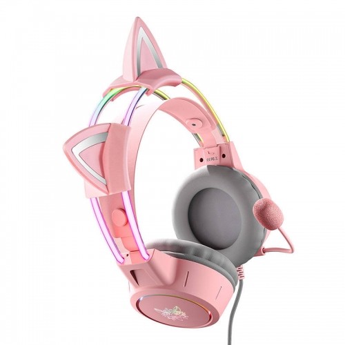 Gaming headphones ONIKUMA X15Pro Pink Cat's Ears image 5