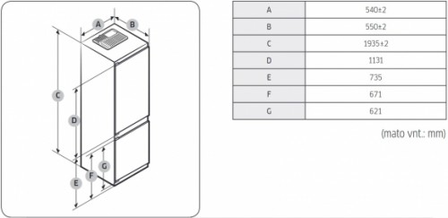 Iebūvējams ledusskapis Samsung BRB30715EWW/EF image 6