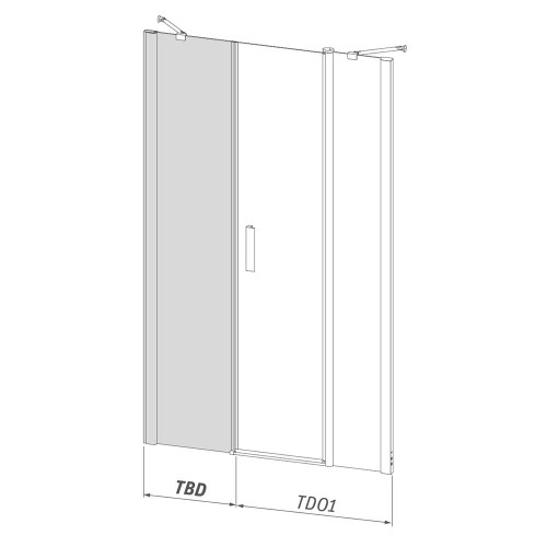 Roth TBD/440 TOWER LINE Brillant/Transparent 744-0380000-00-02 боковая душевая стенка image 6